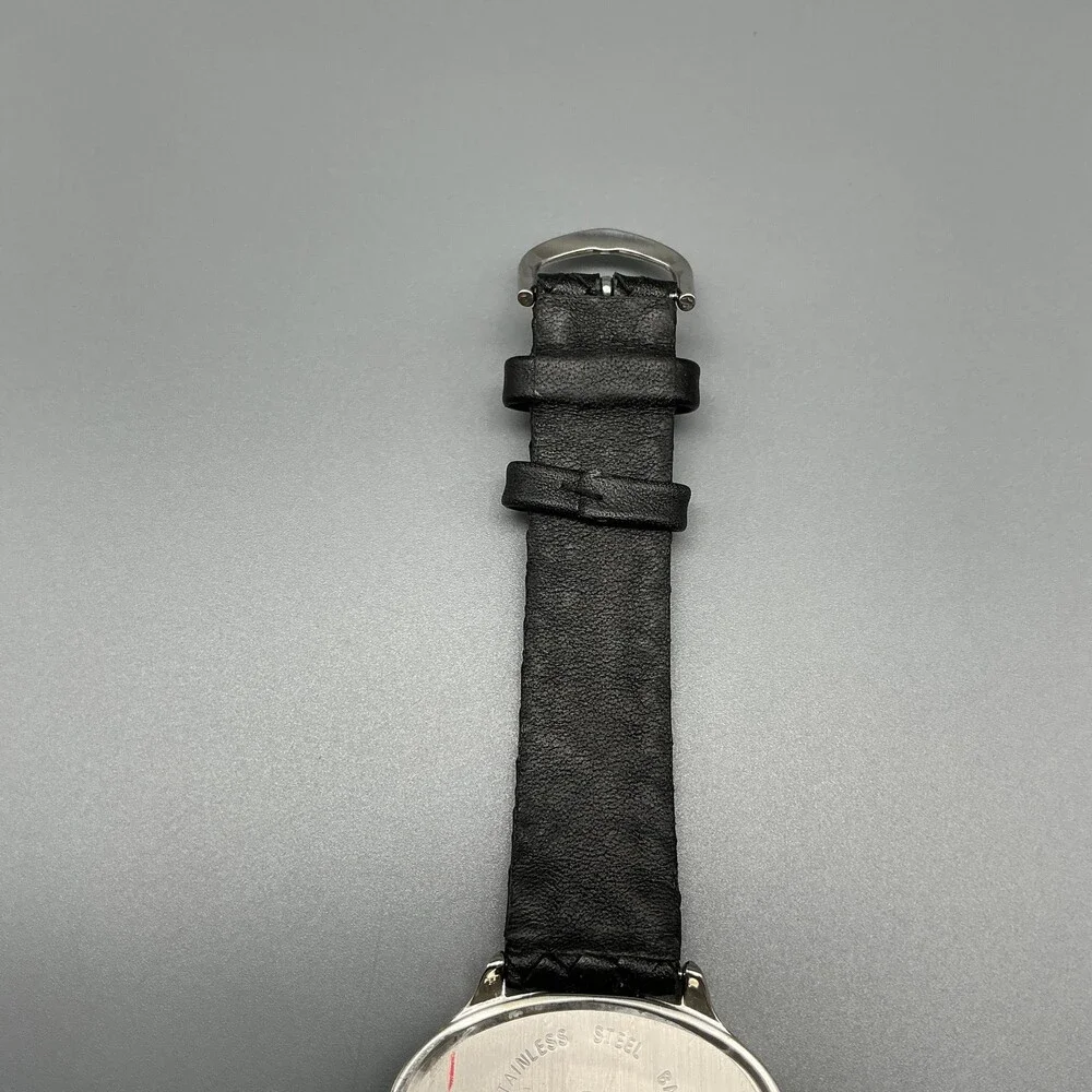 Joan Rivers Classics Womens Watch 40mm Black Dial Braided Leather New Battery